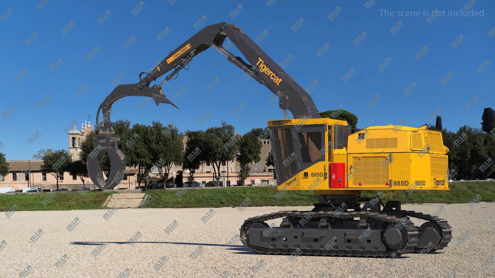 images/goods_img/20210313/3D Tigercat 855D Tracked Knuckleboom Loader Dirty Rigged model/2.jpg